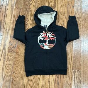 Jacket hoodie timberland size 8 kids like new
